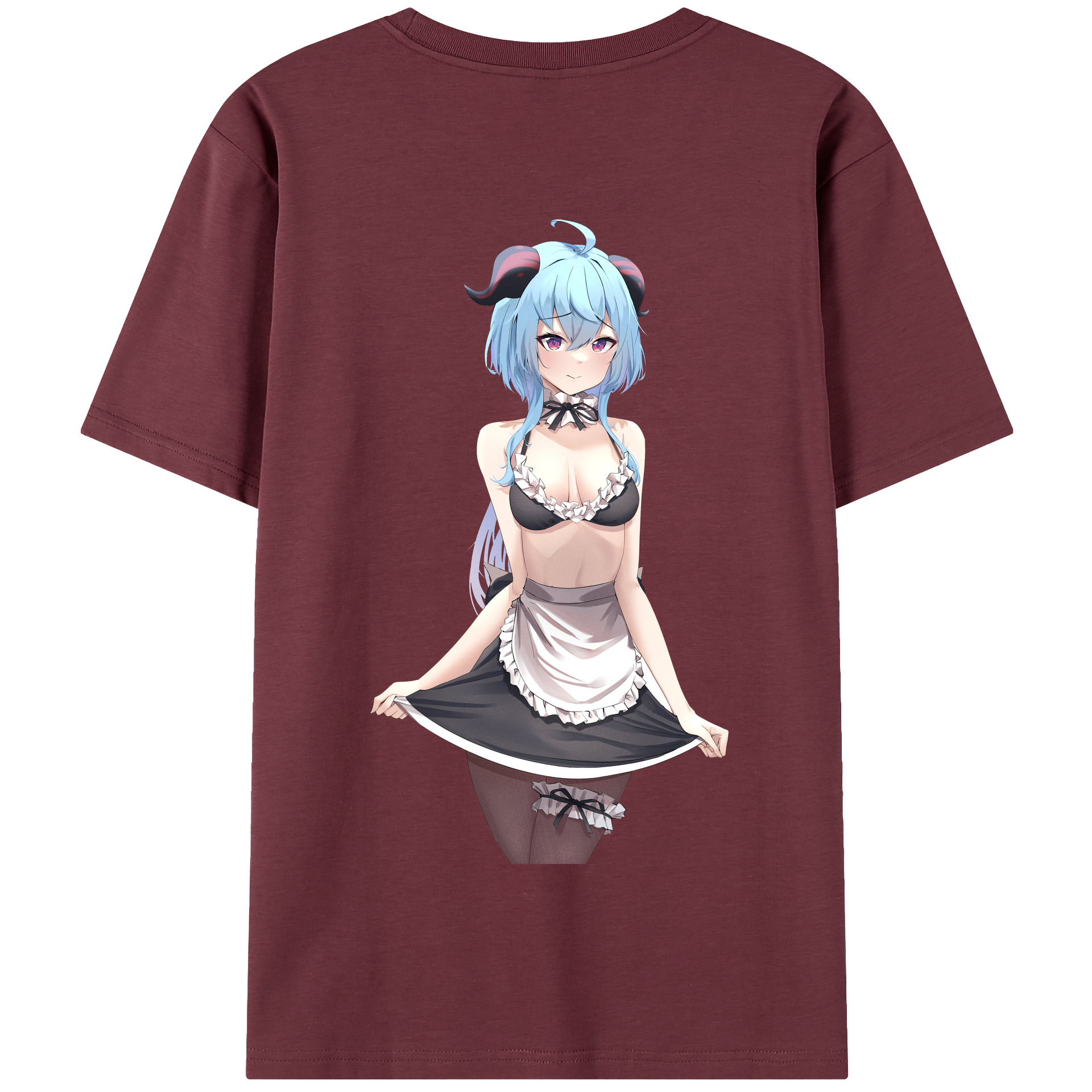 げんし神 甘雨 かんう genshin Ganyu 綿100％半袖Tシャツ（背面プリント）